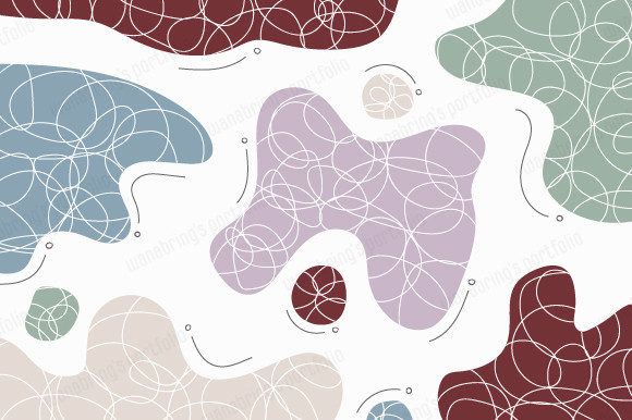 Abstract Design of Doodle Splash Artwork: Elevating Visual Identity with Minimalist Vector Graphics