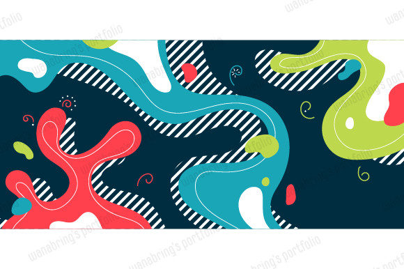 Abstract Fluid Colorful Design Minimal