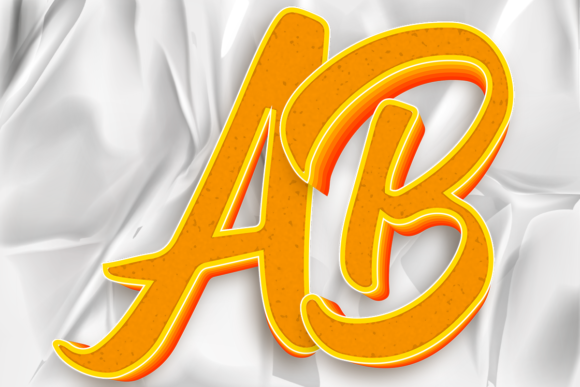 Alphabet Letter Number Yellow Layer Bold