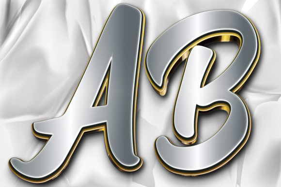 Alphabet Letter Numbers Color Silver