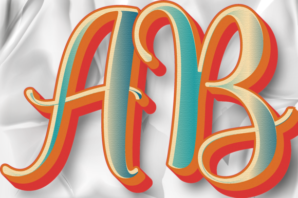 Alphabet Letter Numbers Retro Color