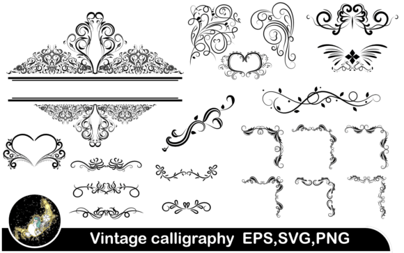Calligraphic Element Set: Integrating Vintage Vector Assets into Modern Creative Workflows