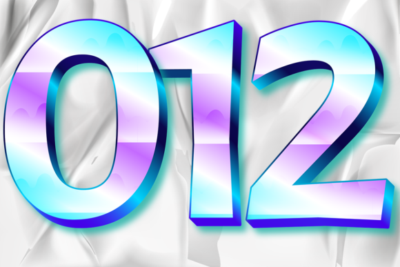 Design Images Numbers Gradient Color