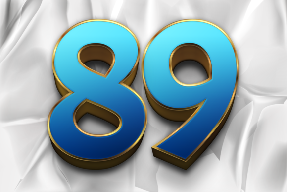 Design Numbers Images Line Golden Blue