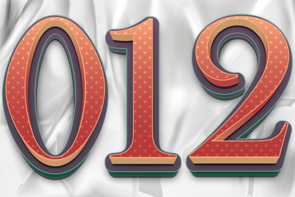 Dotted Numbers Vector Design Bold Styles