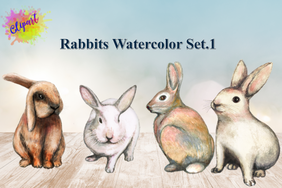 Fluffy Farm Pet, Rabbits Clipart, Bunny