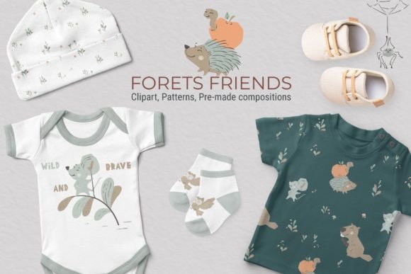 Forest Friends: Cute Animal Prints for Creative Projects