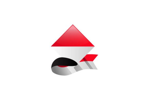Geometric Flag Indonesia with Ribbon Dec