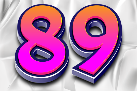 Graphic Numbers Design EPS and PNG FIle