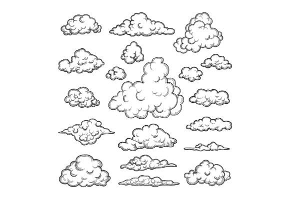 Hand Drawn Clouds. Weather Graphic: A Strategic Asset for Authentic Brand Communication