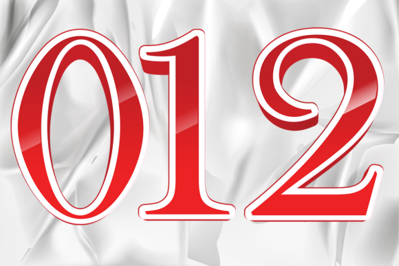 Numbers Graphic Images Design Red Color