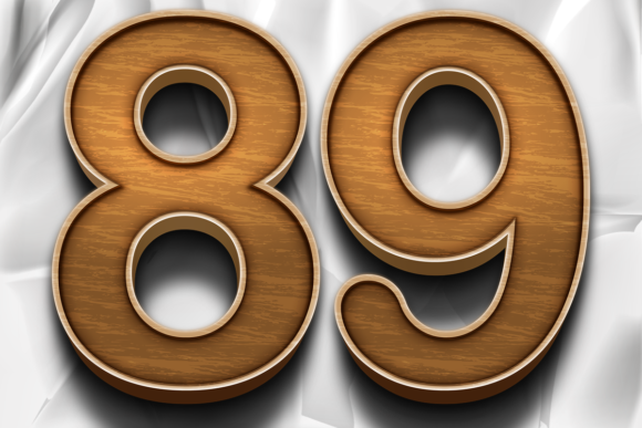 Numbers Wood Texture Design Graphic