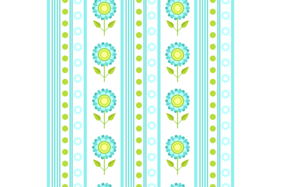 Retro Floral Pattern Wallpaper Vertical