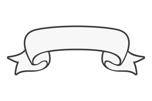 Ribbon Badge. Blank Outline Banner. Deco: The Versatile Design Element You Didnโt Know You Needed