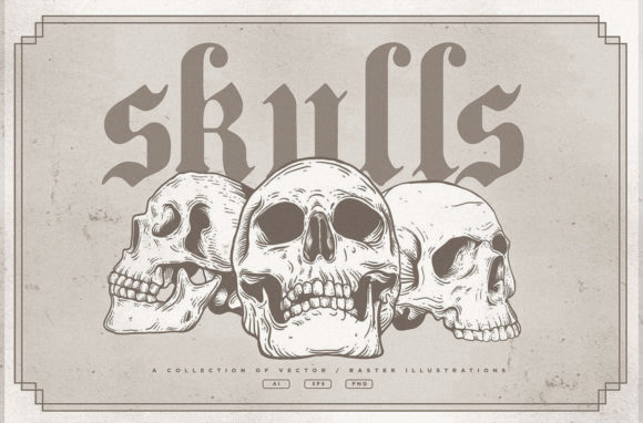 The Timeless Appeal of Hand Drawn Vector Skulls: Elevating Design with Vintage Elegance