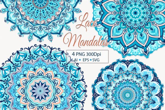 Unlocking Creative Potential with a Luxurious Blue Set of Mandalas