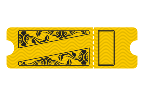 Vintage Ticket Template. Yellow Decorati: A Practical Evaluation for Designers and Creators