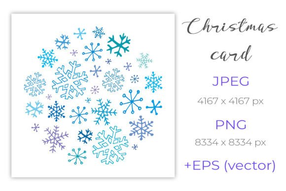 Winter Sublimation. Doodle Snowflakes
