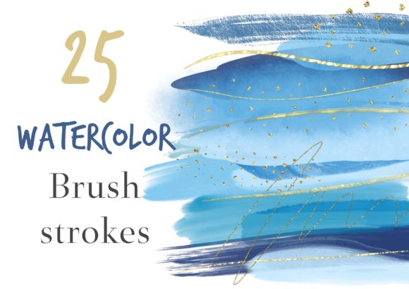 Winter Watercolor Brush Strokes