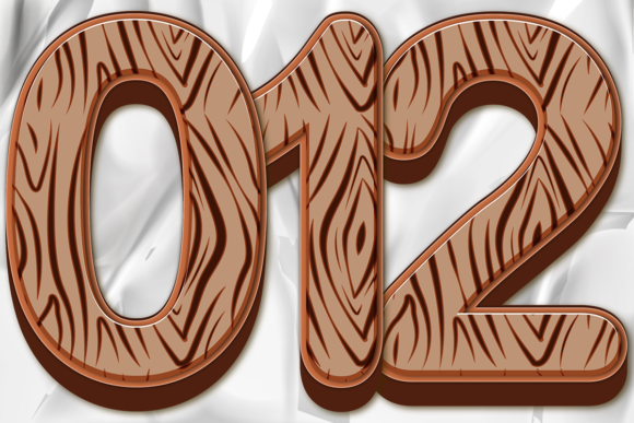 Wood Pattern Numbers PNG Graphic Design: Elevate Your Projects with Rustic Vector Art