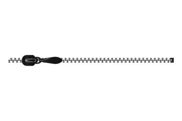 Zip Fastener. Opening Metal Zipper. with